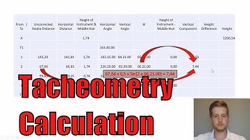 Tacheometry Calculation: Table method