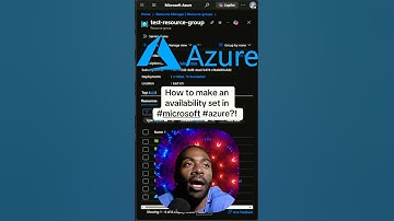 How to make an availability set in #microsoft #azure?!