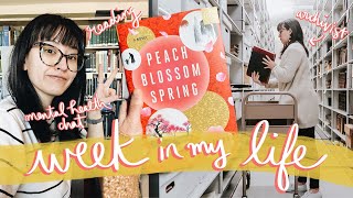 WEEK IN MY LIFE | working as an archivist, making time to read + mental health chat (i'm hormonal)