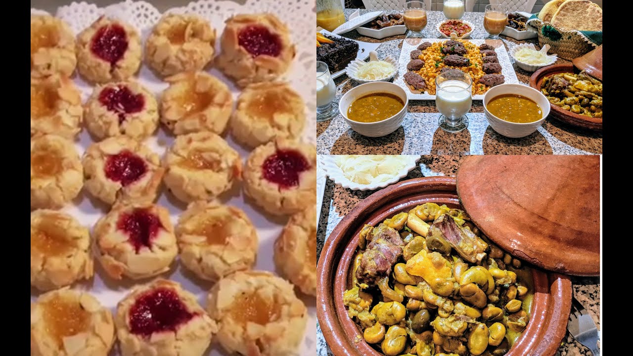 يوم كامل معاية/حلوة العيد سريعة بالمجود عندي فالدار+مائدة متكامل🌙فطور وعشا طاجين شهي