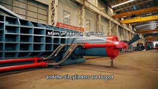 800 Ton Scrap Metal Baler in Action | Heavy Duty Recycling Baler for Steel & Aluminum Processing