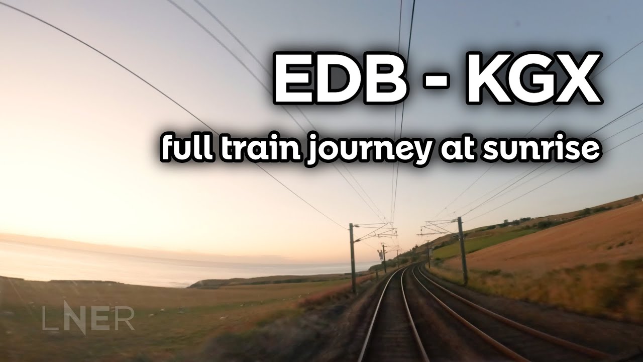 Edinburgh to London train cab journey: sunrise from the Flying Scotsman