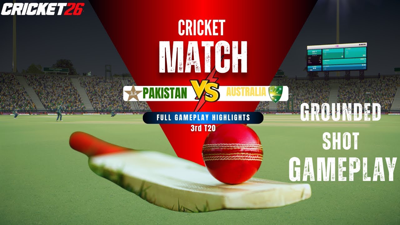 CRICKET 26 GAMEPLAY WITH GROUNDED SHOT 🏏🏏 ON HARD DIFFICULTY #babarazam #australia #pakistan