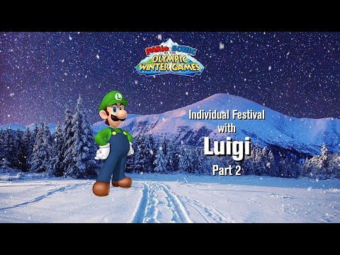Mario & Sonic at the Olympic Winter Games Festival Mode Individual (Luigi) Part 2