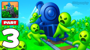 Train Defense: Zombie Game Gameplay Walkthrough Part 3 - Tutorial Defeat Zombie War (Android,iOS)