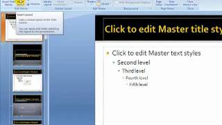 Slide Masters for PowerPoint 2007 Assignment