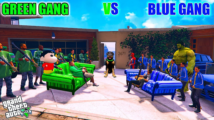 Franklin Green Gang VS Avengers Blue Gang In GTA 5! | GTA 5 AVENGERS