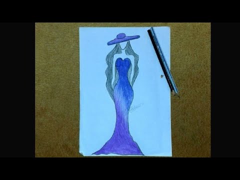 رسم وتصميم فستان السمكة بطريقة جد سهلة لا تنسوا الاشتراك في القناة والضغط على 