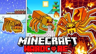 I Survived 1000 DAYS as a FIRE SPIDER in HARDCORE Minecraft (Fire Mob Compilation)