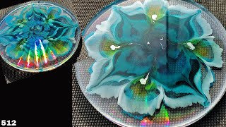 Holographic Flower Resin Coasters with New Flower Petal Shape