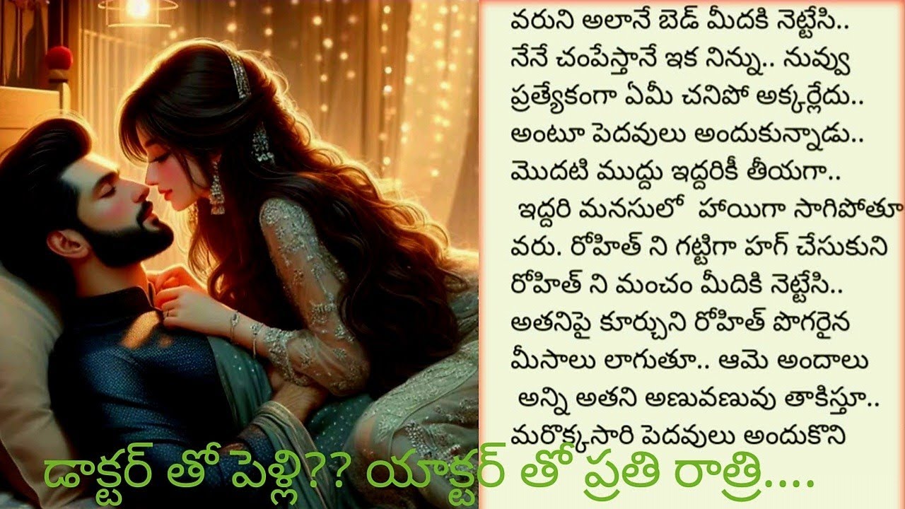 డాక్టర్ తో?పెళ్లి యాక్టర్ తో ప్రతిరాత్రి..|రొమాంటిక్ లవ్స్టోరీ|@sreemathi kumari Telugu Audio story