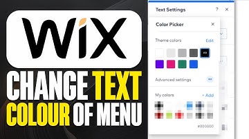 How To Change Text Colour Of Site Menu in WIX (2025)