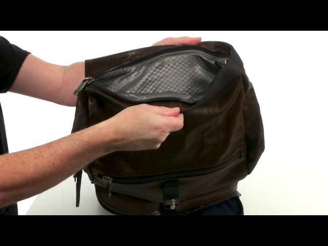 Tumi - Alpha Bravo - Luke Leather Roll-Top Backpack SKU:8615490