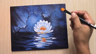 painting simple acrylic flower beginners myhobbyclass