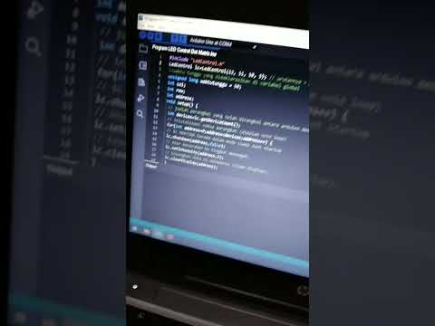 Program Arduino Uno dengan LED Dot Matrix