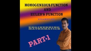 ENGINEERING MATHS 1 EULER'S THM HOMOGENEOUS FUNCTION EXAMPLES(PART-1) || ADDITIONAL MATHS(PART-1)
