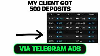The Telegram Ads Strategy That Got My Client 500 Deposits.