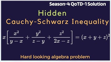 Cauchy–Bunyakovsky–Schwarz inequality Application | QoTD-1 solution | GRAMOLY