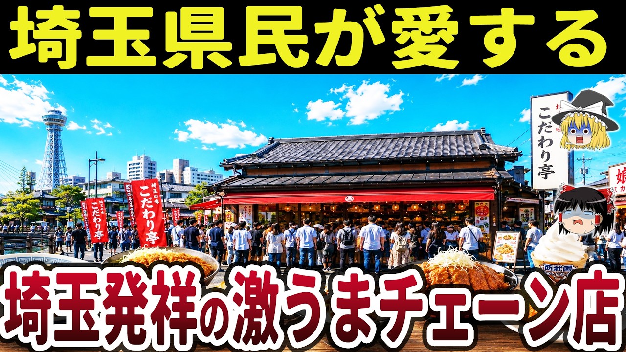 【日本地理】埼玉県発祥!激うまで超おすすめのチェーン店10選を紹介【ゆっくり解説】