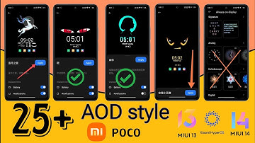 Add New 25+ AOD Themes On Any Xiaomi,Redmi & Poco Device I New Always On Display On Miui hyper OS