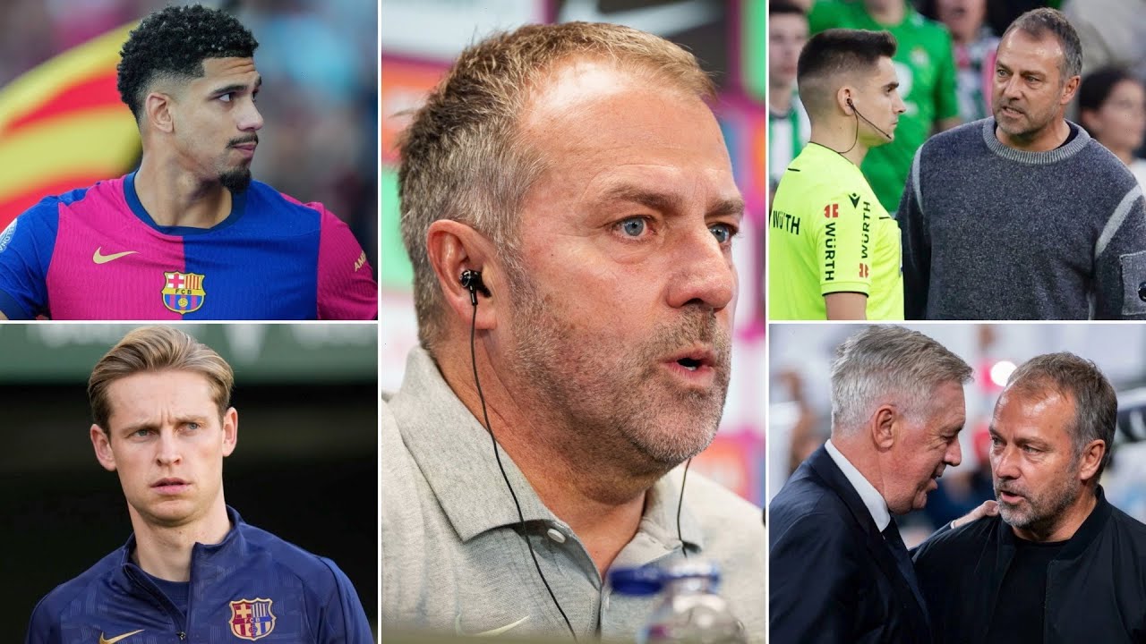 Barcelona News ft Hansi Flick HITS OUT at La Liga referees, Frenkie de Jong, Ronald Araujo & Leg