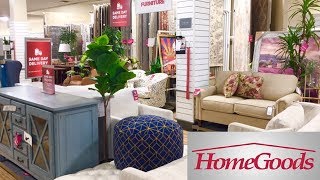 HOMEGOODS FURNITURE SOFAS COUCHES ARMCHAIRS HOME GOODS SHOP WITH ME SHOPPING STORE WALK THROUGH