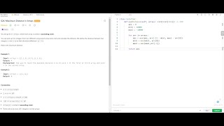 Yahoo Interview Question - Maximum Distance in Arrays- Leetcode 624- Python