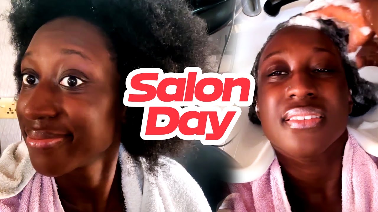 Salon Day in Ghana How a Local Stylist Managed My Natural Hair! YouTube