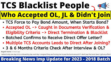 TCS Changed Selection Process & Bond Criteria🔺TCS Blacklist People Who Accepted OL, JL & Didn
