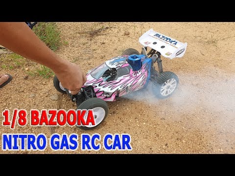 Test and Review 1/8 Bazooka Nitro Gas RC Car