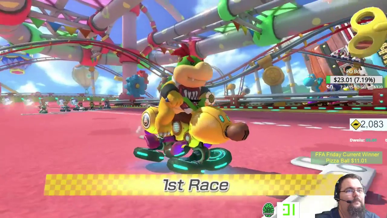 gaming logo Free For All Friday - Playing with Subs - Mario Kart 8 Deluxe - Brought to you by Pizza Ball!