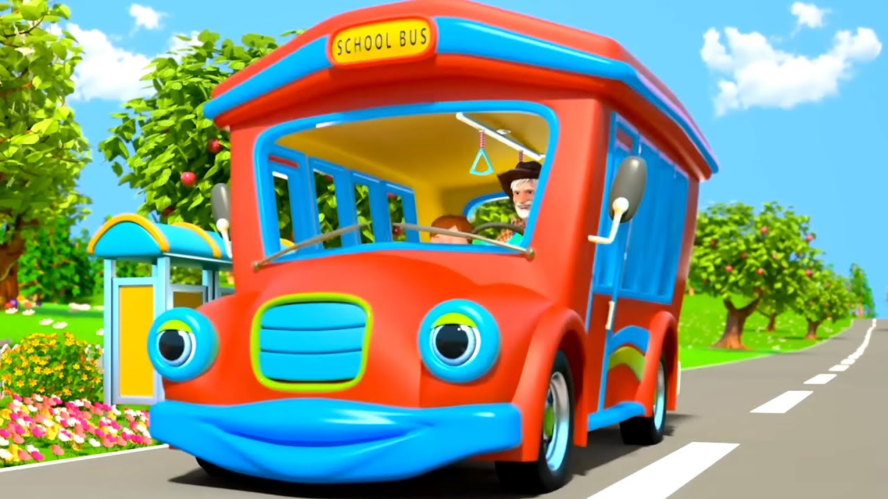 Wheels On The Bus, Transport Vehicles and Preschool Song for Kids - YouTube