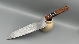 Fabrication d'un Kiritsuke en Damasteel.