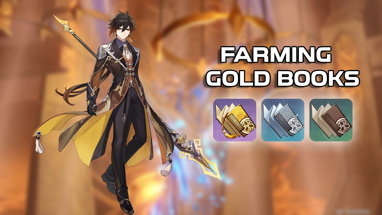 FARMING "GOLD" BOOKS TALENT FOR ZHONGLI GENSHIN IMPACT YouTube
