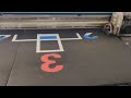 Gym rubber floor logo printing