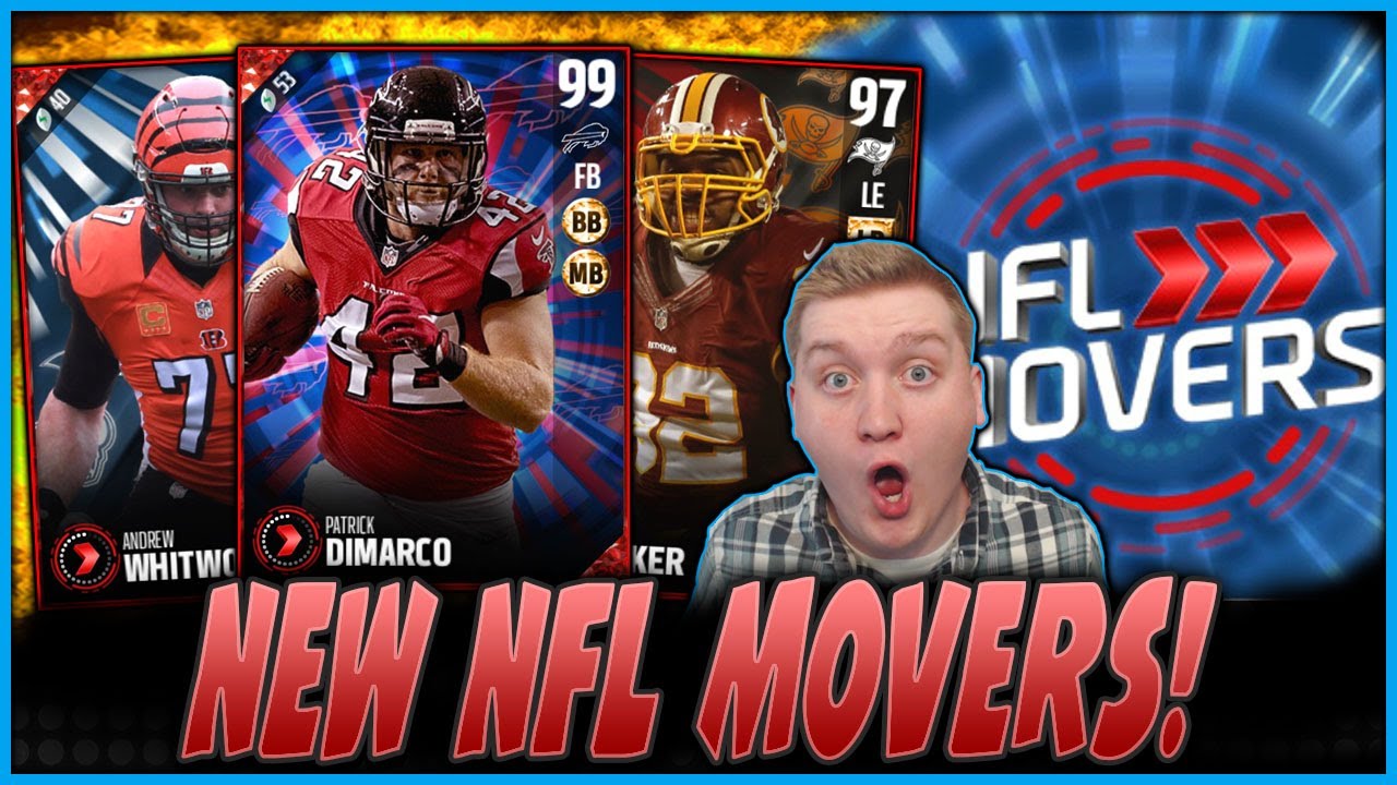 NEW 99 NFL MOVERS!! | DIMARCO, BAKER, WHITWORTH MOVERS! | MUT 17 PACK OPENING