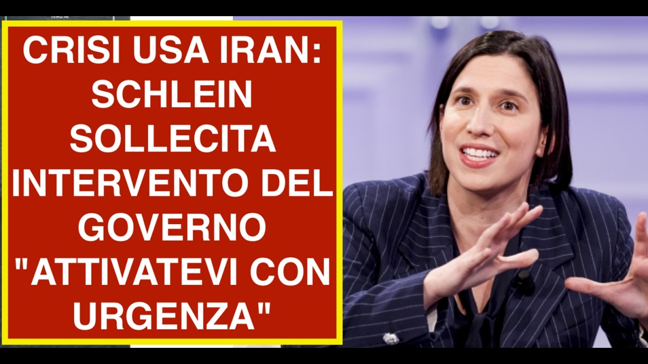 CRISI USA IRAN: SCHLEIN SOLLECITA INTERVENTO DEL GOVERNO 