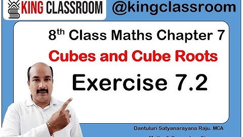 8th class Maths Chapter 7 Cubes and Cube Roots Exercise 7.2 All Sums