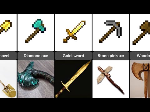 All Minecraft Tools In Real Life - Comparison
