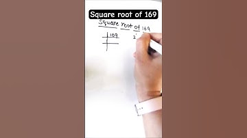 How to find square root of 169 / square root of 169 by prime factorization / #shorts / #shotsvideo