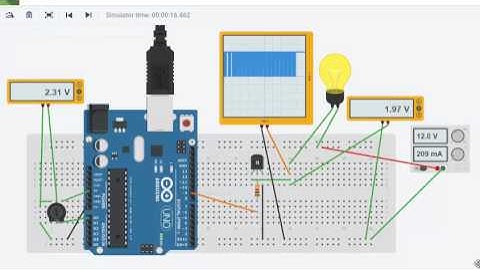123D circuits- ARDUINO- ENTRADA ANALOGICA- SALIDA PWM