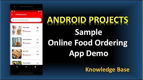 Food Ordering App | Android Projects | Knowledge Base #android #androidprojects