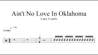 Download Lagu Luke Combs-Ain't No Love In Oklahoma | Drum Sheet Music MP3