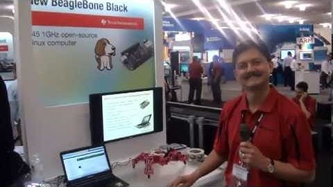 Texas Instruments demonstrates the BeagleBone Black computer at Design West 2013