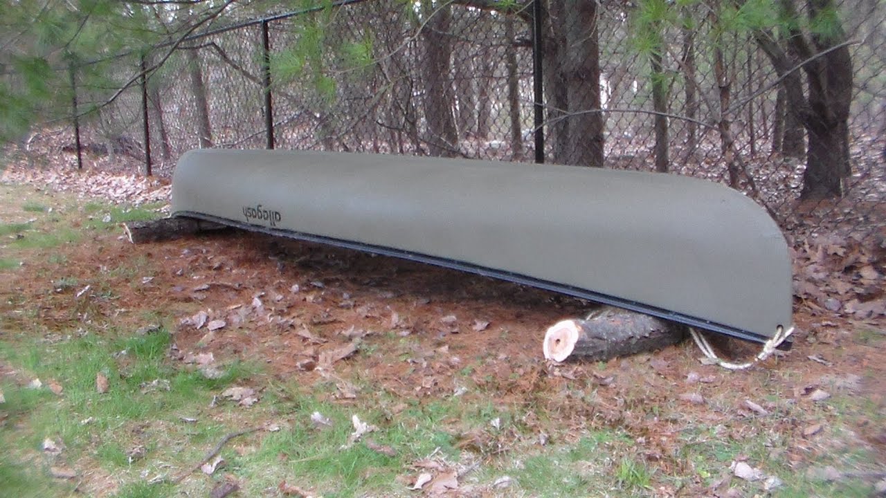 Old Town Canoe Refurbishing Making a Canoe Crib YouTube