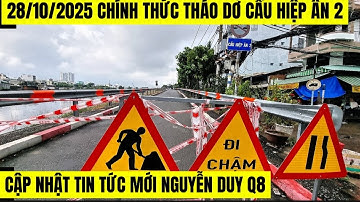 28 oktober 2025: De taludbarrière van de Hiep An 2-brug zal opnieuw worden geplaatst voor demontage.