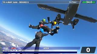 British Skydiving 4 way Formation Skydiving Nationals 2022 - Apex