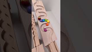 marble Run Race ASMR #267 Wooden Wave Course Colorful Marbles #marblerun #marblerunrace #asmr