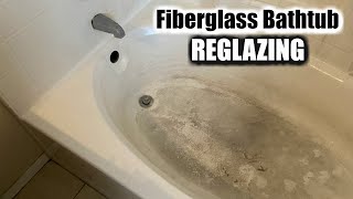 How to Reglaze a Fiberglass Bathtub | Reglaze a Dirty & Stained Fiberglass Bathtub to look like NEW