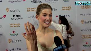 Rosamund Pike REACTS to ‘Saltburn’s’ TikTok Popularity (Exclusive)